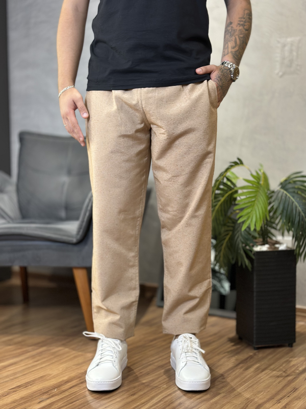 Calça Urban Linho Marrom - Canguru Store