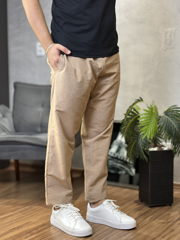 Calça Urban Linho Marrom - Canguru Store