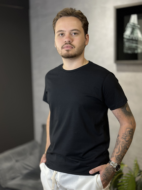 Camisa Comfort 100% Algodão Preto - Canguru Store