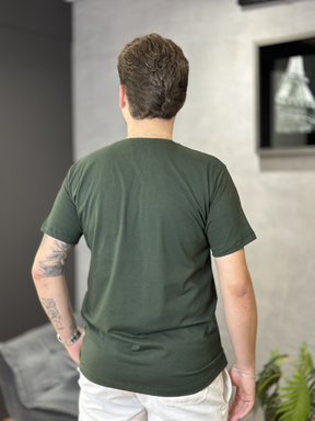 Camisa Comfort 100% Algodão Verde Militar - Canguru Store