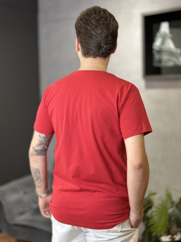 Camisa Comfort 100% Algodão Vermelho - Canguru Store
