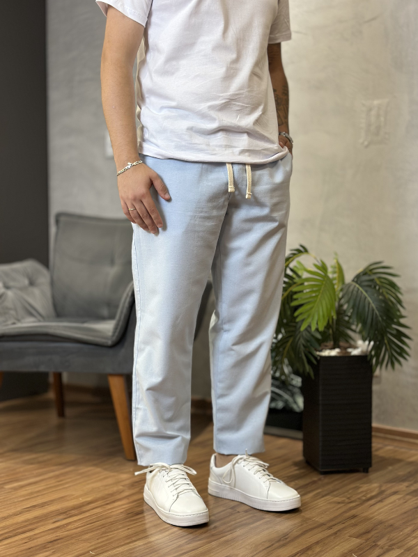 Calça Urban Linho Azul Bebê - Canguru Store