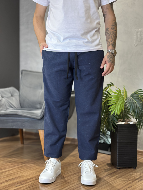 Calça Urban Linho Azul Marinho - Canguru Store